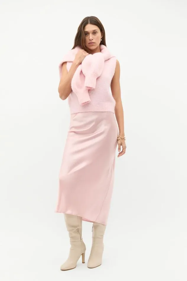 Women Skirts Seed Heritage Satin Slip Skirt Rose Petal