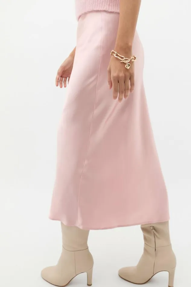 Women Skirts Seed Heritage Satin Slip Skirt Rose Petal