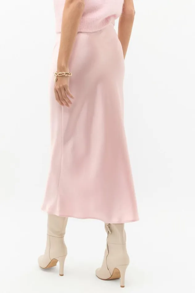 Women Skirts Seed Heritage Satin Slip Skirt Rose Petal