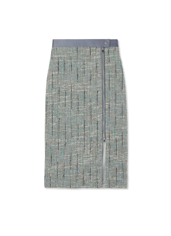 Women Skirts St John Lurex Tweed Skirt Slate Multi