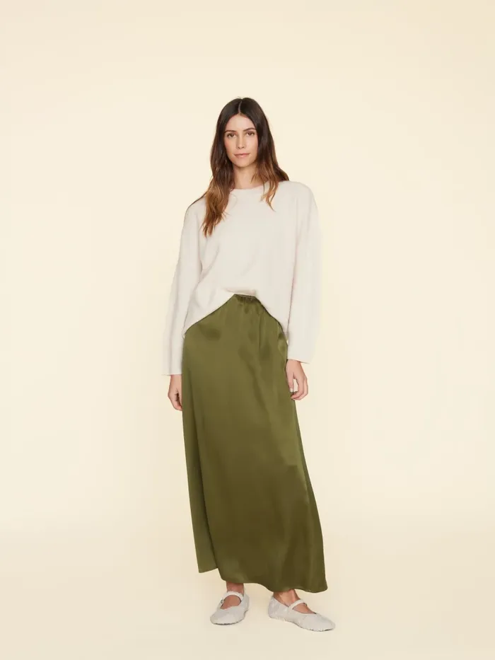 Women Skirts XRENA Olive Gold Sela Skirt