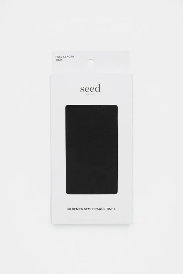 Women Socks and Tights Seed Heritage 30 Denier Semi Opaque Tight Black