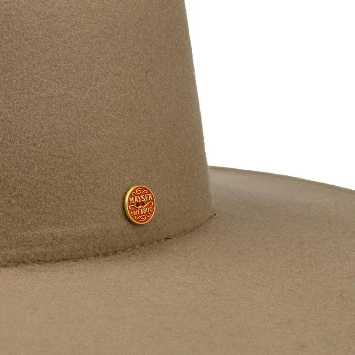 Women Soft Wool Ladies Hat With Chin Strap Beige Mayser Felt Hats Women Soft Wool Ladies Hat With Chin Strap Beige Mayser Felt Hats