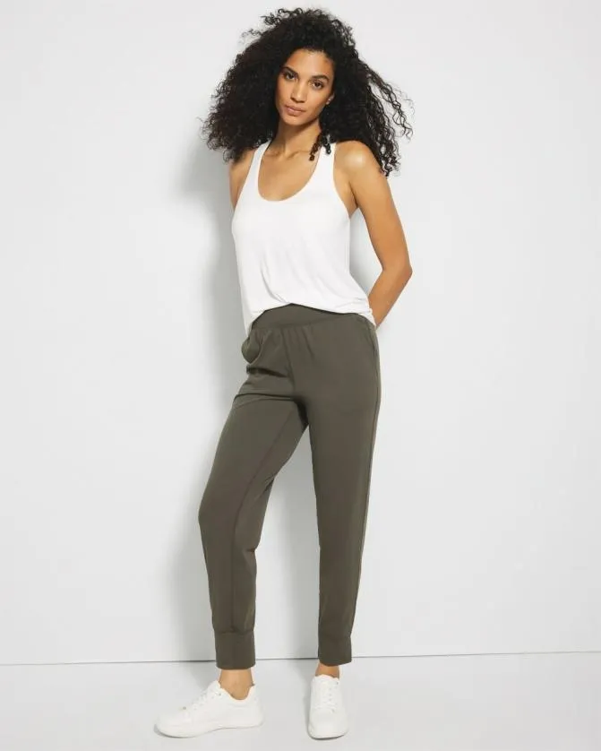 Women Soma Bottoms 247 HighWaist Joggers Dark Gray Olive
