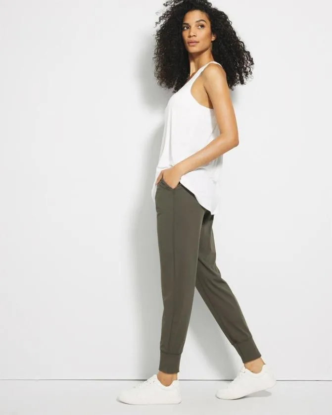 Women Soma Bottoms 247 HighWaist Joggers Dark Gray Olive