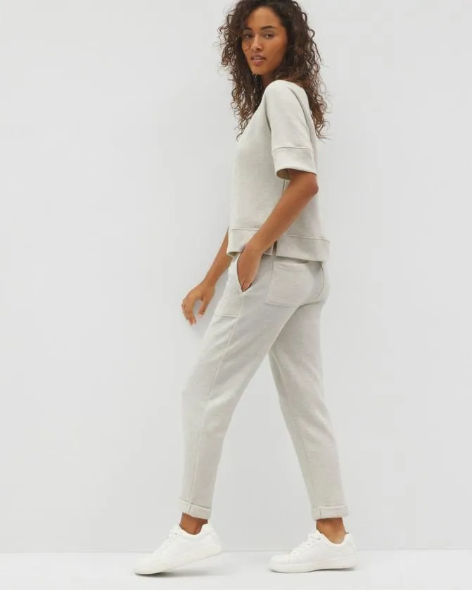 Women Soma Bottoms Cotton Terry Cropped Pants Heather Crystal