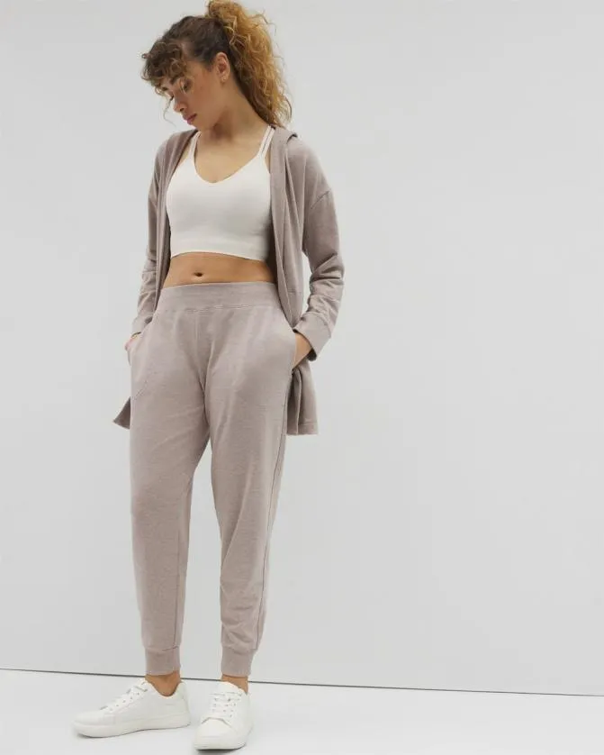 Women Soma Bottoms Essential Terry Joggers Heather Mink