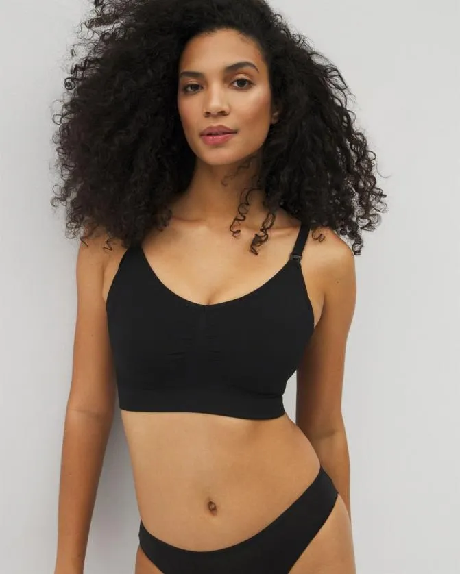 Women Soma Bralettes Nursing Seamless Bralette Black