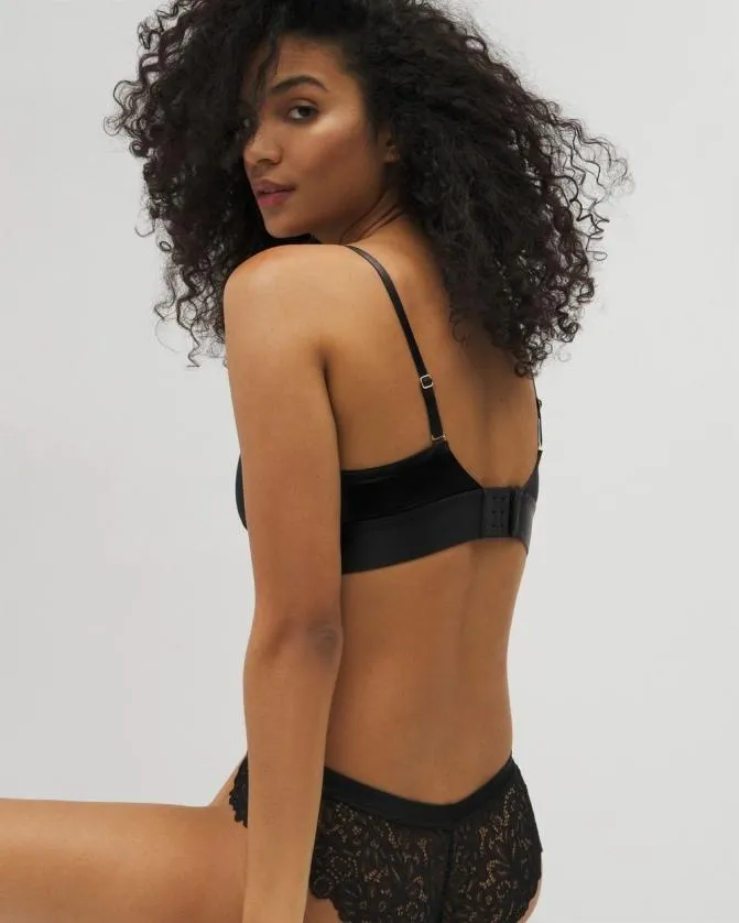 Women Soma Bralettes Stretch Luster Bralette With Lace Clay Rose