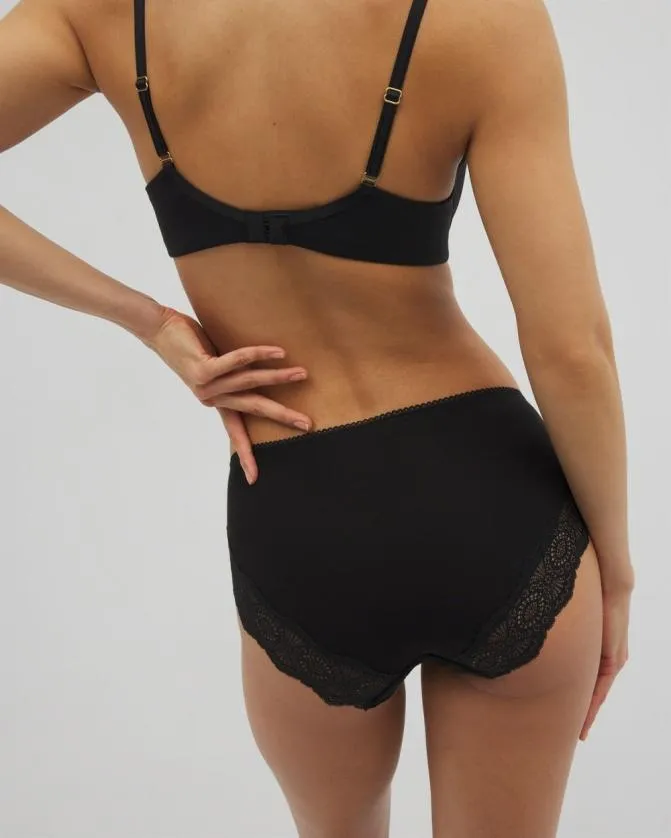 Women Soma Hipsters Embraceable Hipster Panty Crochet Lace Black