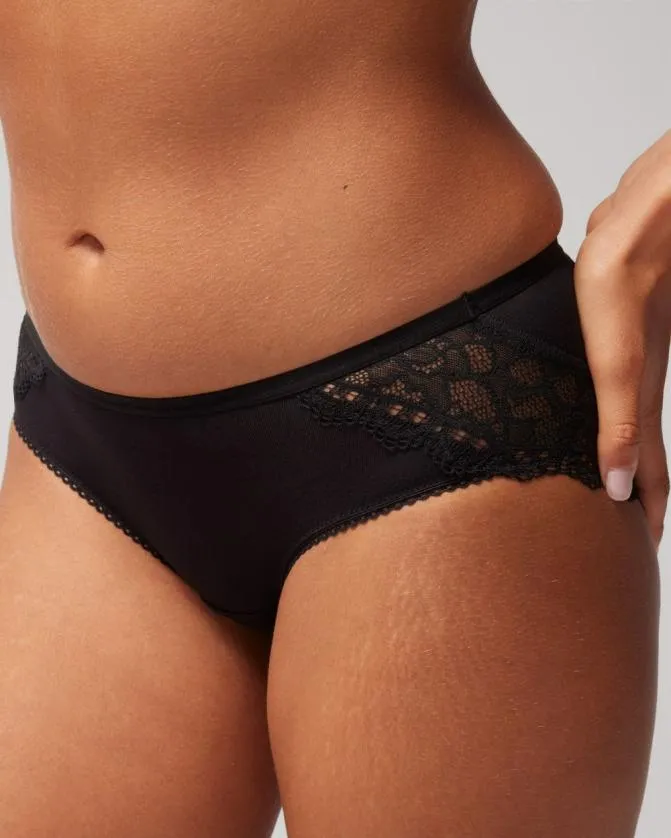 Women Soma Hipsters Embraceable Hipster Panty With Enchanting Lace Wishful Blue