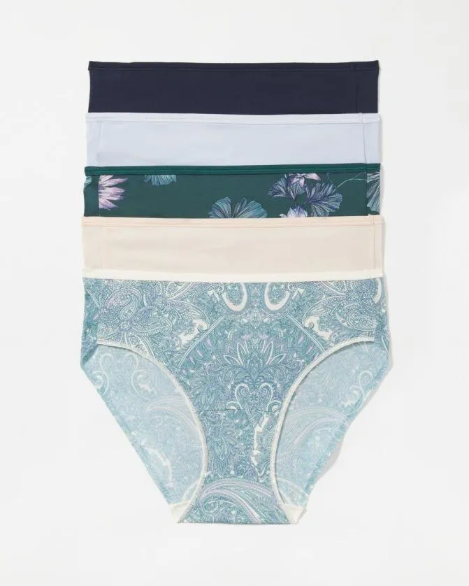 Women Soma Hipsters Vanishing Edge Hipster Panty 5 Pack Botanical Multipack
