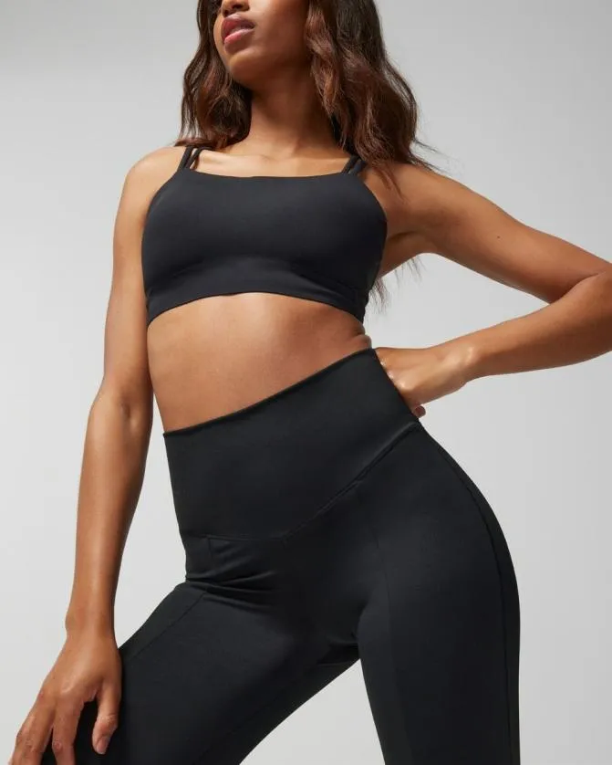 Women Soma Leggings 247 HighWaist Mini Flare Leggings Black