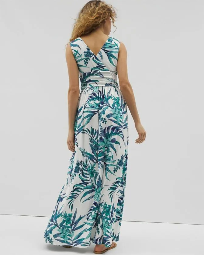 Women Soma Long Dresses Soft Jersey Goddess Maxi Bra Dress Palm Perfect G Coconut
