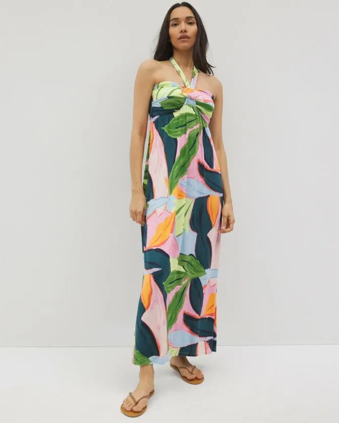Women Soma Long Dresses Soft Jersey Retreat Maxi Bra Dress Flirty Flora Dark Sea Women Soma Long Dresses Soft Jersey Retreat Maxi Bra Dress Flirty Flora Dark Sea