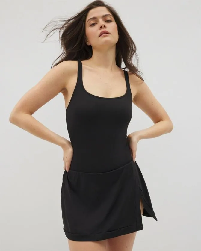 Women Soma One Piece Suits Swim Dress Black
