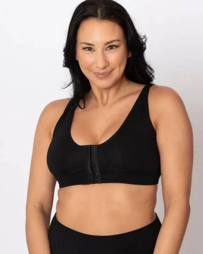 Women Soma Post Surgical Bras AnaOno FrontClosure PostSurgery Bra Black