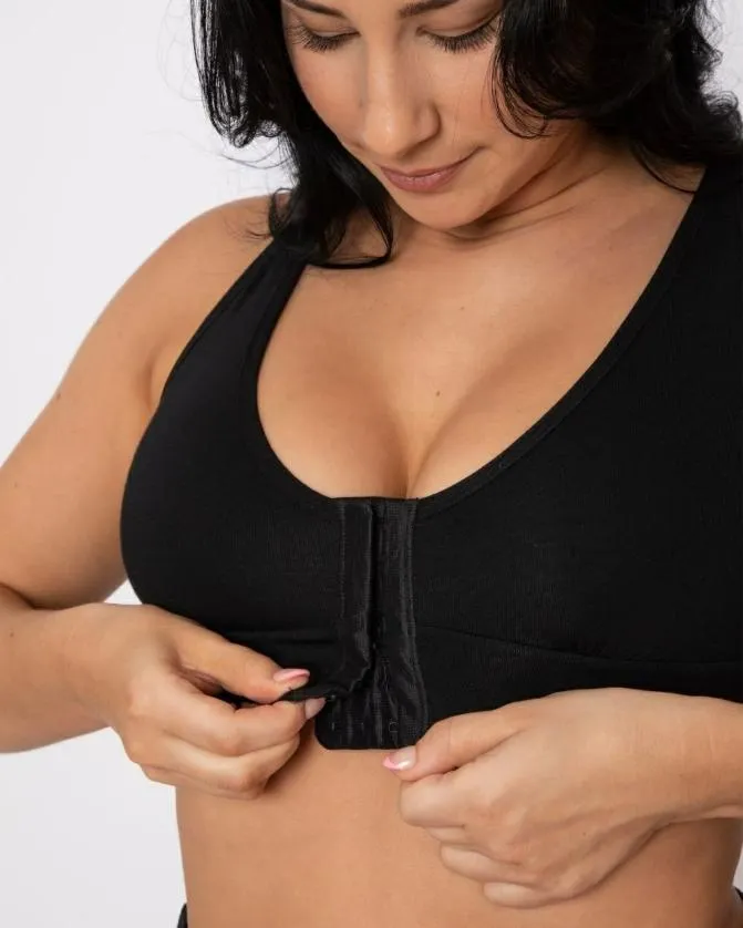 Women Soma Post Surgical Bras AnaOno FrontClosure PostSurgery Bra Black