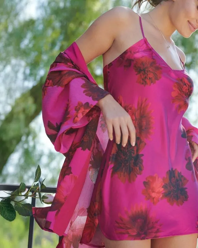 Women Soma S Sexiest Silk Chemise Va Va Blooms Pink
