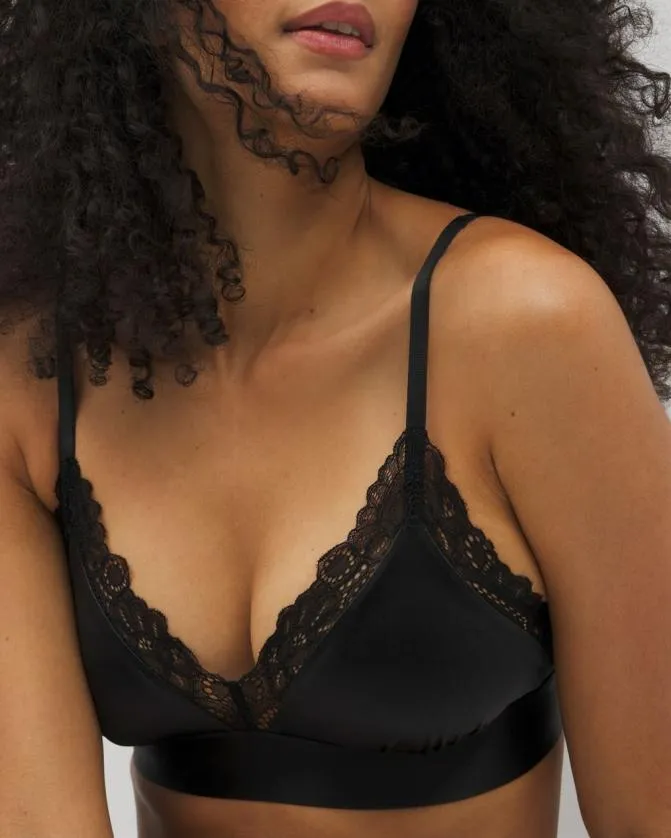Women Soma Stretch Luster Bralette With Lace Clay Rose