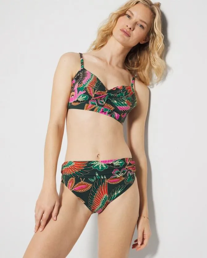 Women Soma Swim Bottoms Swim Covertible Bikini Bottom Parrotise Lush Emerald