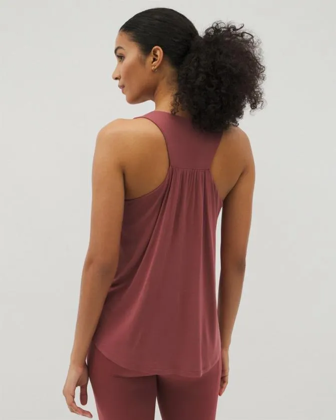 Women Soma Tops Soft Jersey Racerback Bra Tank Make Me Blush