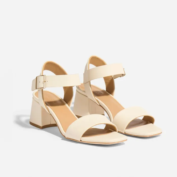 Women Stella GoTo Block Heel Sandal Bone Nisolo Sandals