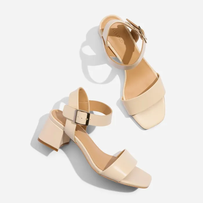 Women Stella GoTo Block Heel Sandal Bone Nisolo Sandals