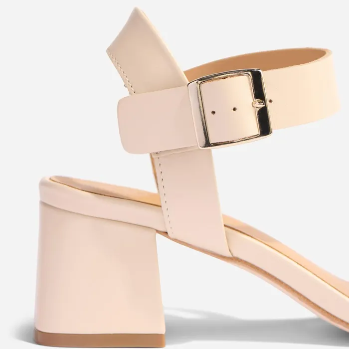 Women Stella GoTo Block Heel Sandal Bone Nisolo Sandals