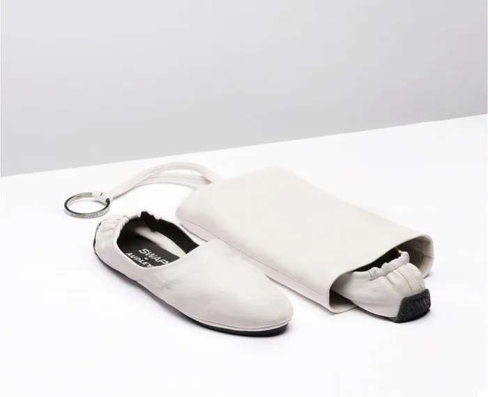 Women Swaps Audley Shoes Leather Swap Ivory White