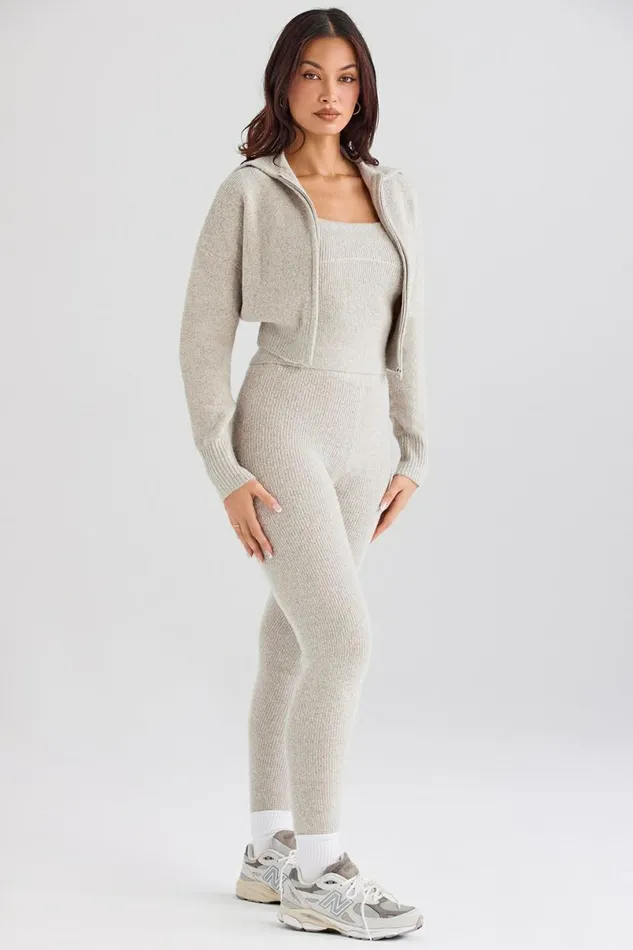 Women Sydney Opal Ribbed Knit Leggings House Of CB Bottoms Women Sydney Opal Ribbed Knit Leggings House Of CB Bottoms