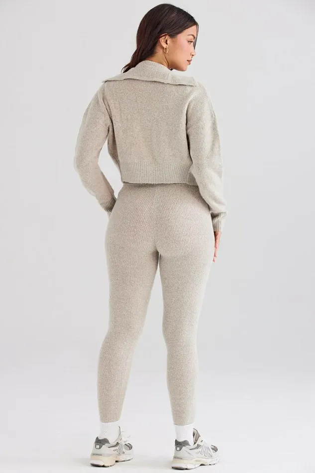 Women Sydney Opal Ribbed Knit Leggings House Of CB Bottoms Women Sydney Opal Ribbed Knit Leggings House Of CB Bottoms