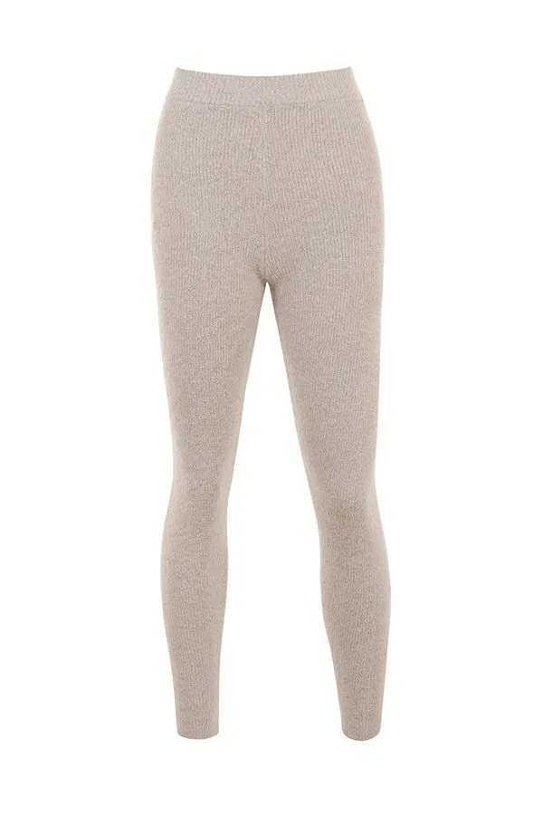 Women Sydney Opal Ribbed Knit Leggings House Of CB Bottoms Women Sydney Opal Ribbed Knit Leggings House Of CB Bottoms