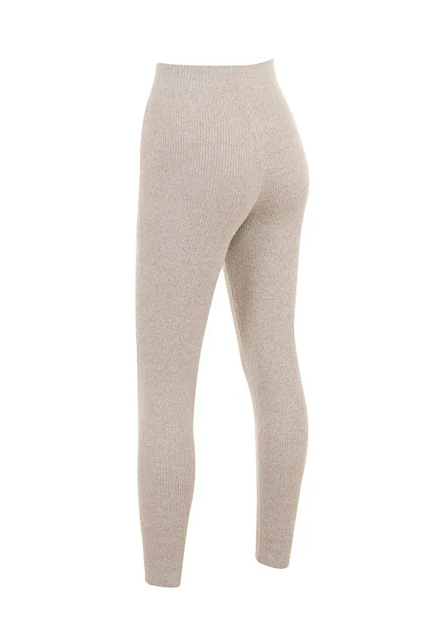 Women Sydney Opal Ribbed Knit Leggings House Of CB Bottoms Women Sydney Opal Ribbed Knit Leggings House Of CB Bottoms