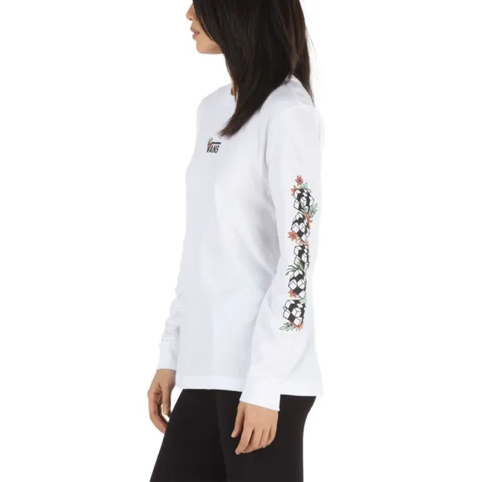 Women TShirts and Tanks Vans Jefferspin Long Sleeve Boyfriend Tee White Women TShirts and Tanks Vans Jefferspin Long Sleeve Boyfriend Tee White