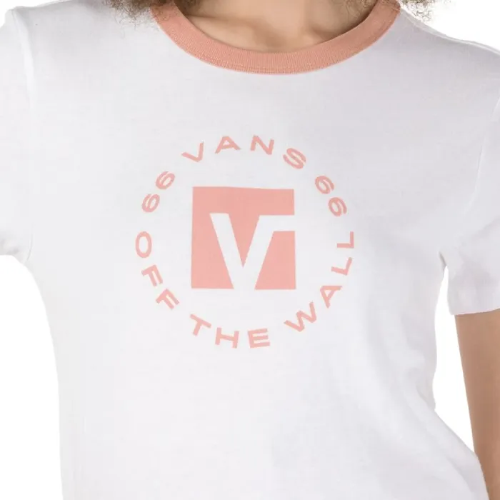 Women TShirts and Tanks Vans Steevee Jon Baby Tee WhiteRose Dawn Women TShirts and Tanks Vans Steevee Jon Baby Tee WhiteRose Dawn