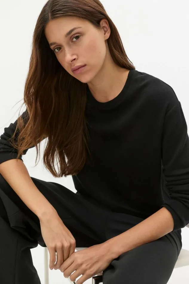 Women TShirts and Tops Seed Heritage Australian Merino Relaxed Top Black