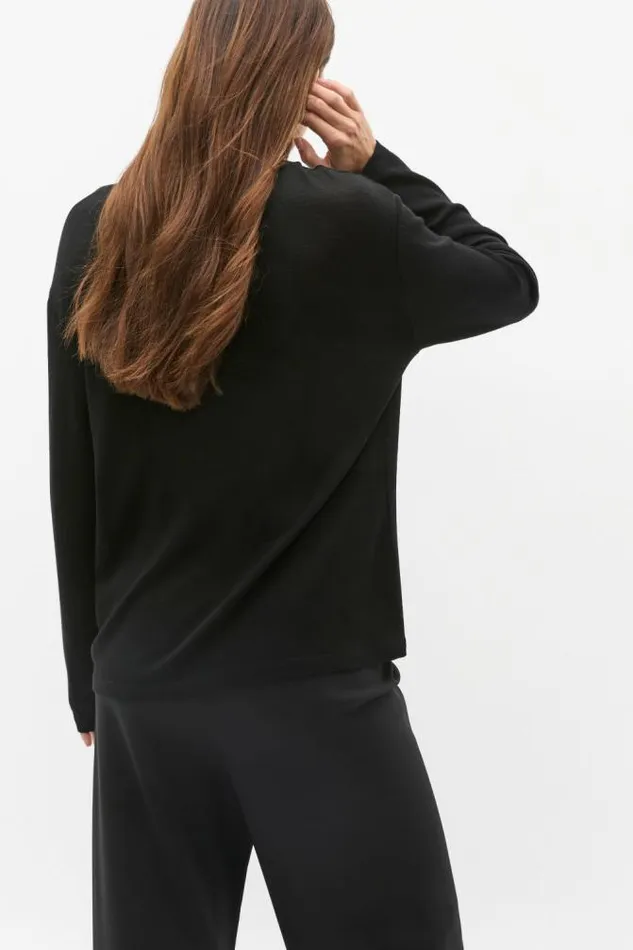 Women TShirts and Tops Seed Heritage Australian Merino Relaxed Top Black