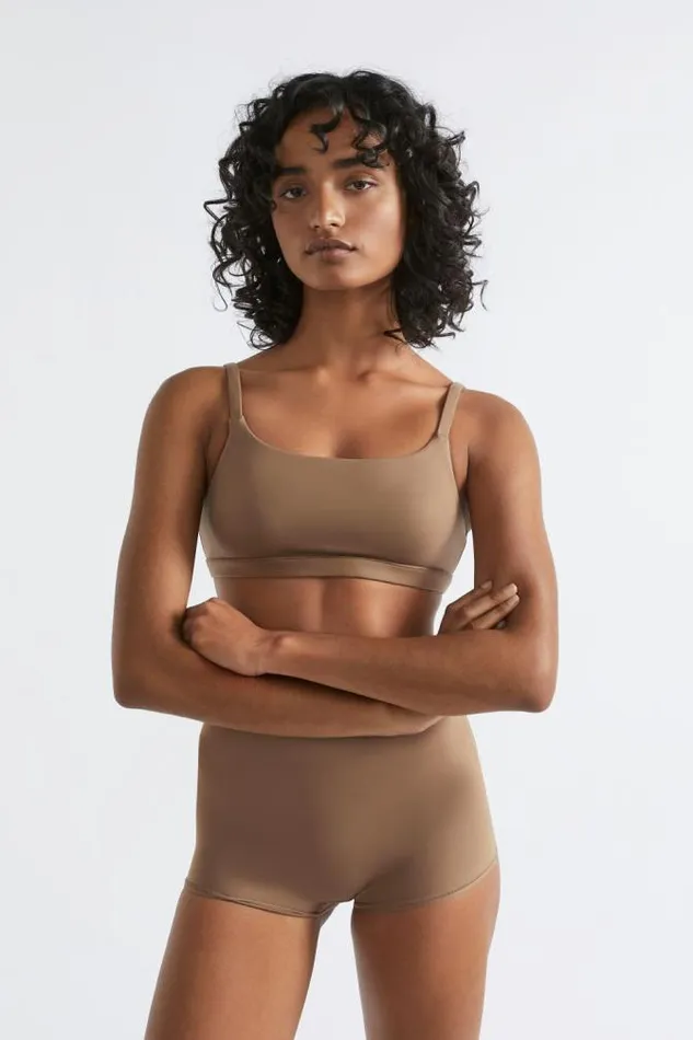 Women TShirts and Tops Seed Heritage Basic Bralette Mocha