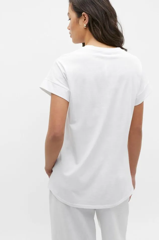 Women TShirts and Tops Seed Heritage Core Longline Tee Whisper White