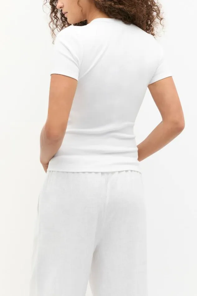 Women TShirts and Tops Seed Heritage Heritage Rib Tee Whisper White