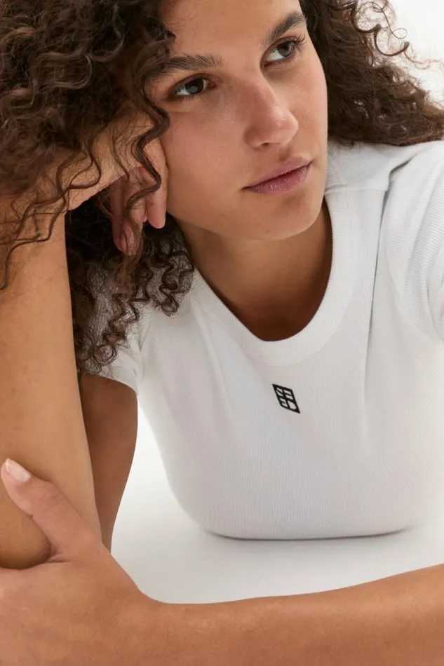 Women TShirts and Tops Seed Heritage Heritage Rib Tee Whisper White