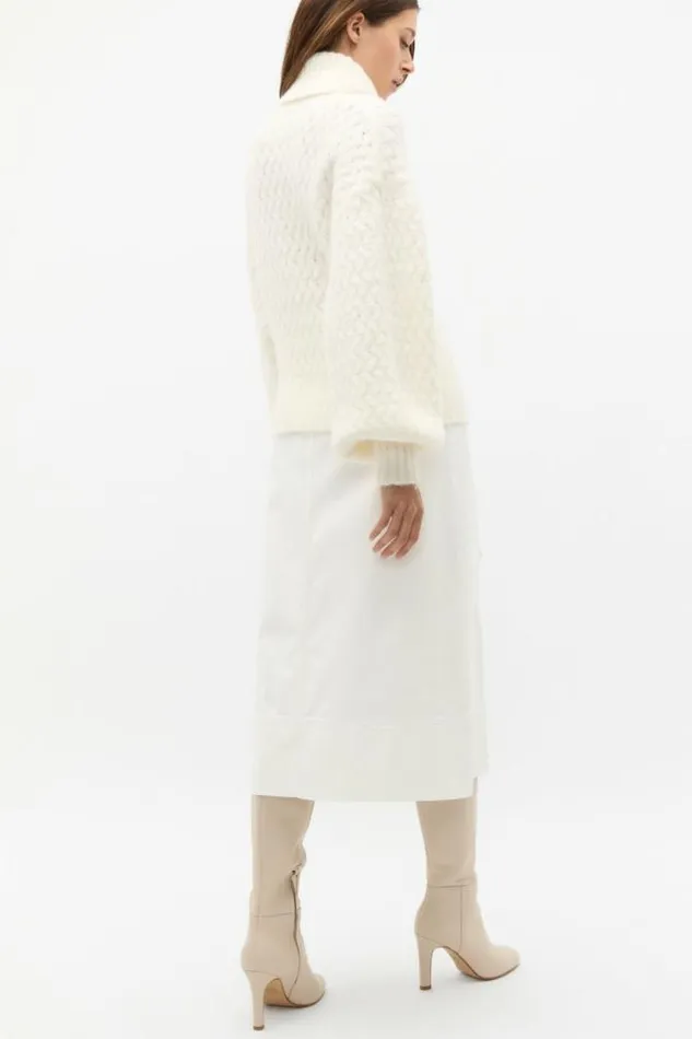Women TShirts and Tops Seed Heritage Lofty Textured Roll Neck Knit Cloud Cream