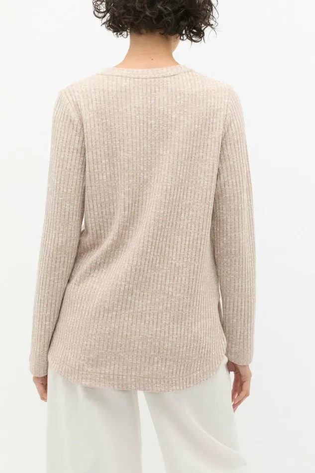 Women TShirts and Tops Seed Heritage Textured Long Sleeve Top Cookie Twist