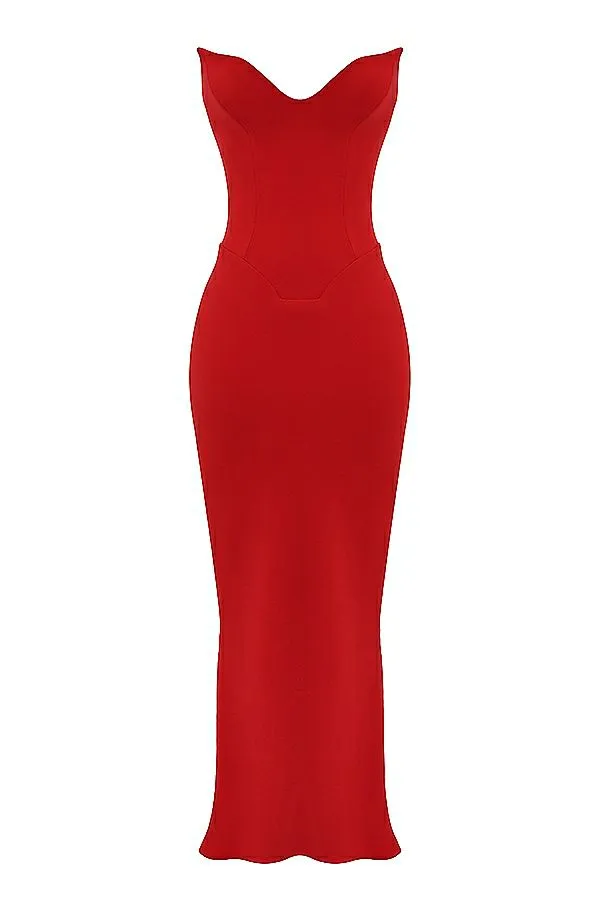 Women Tamara Cherry Strapless Corset Dress House Of CB Dresses