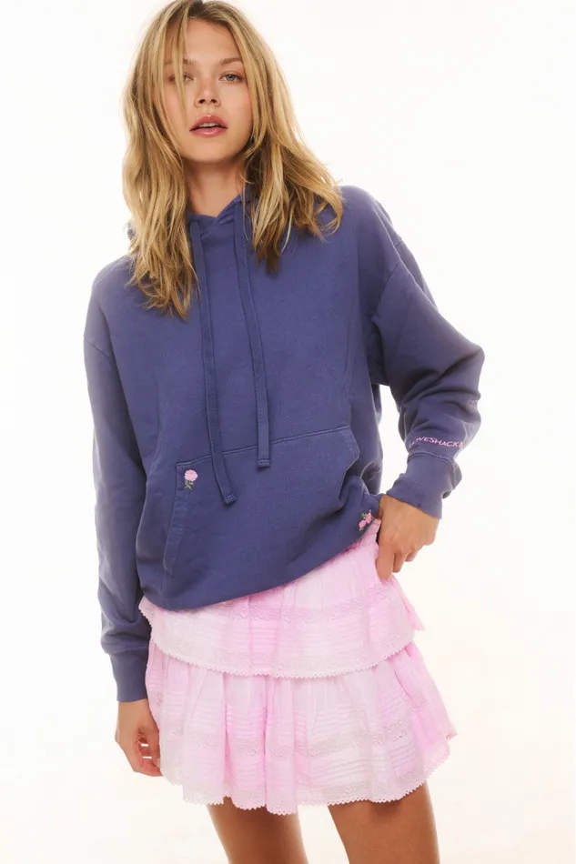Women Tees and Fleece LoveShackFancy Lalita Hoodie Blueberry