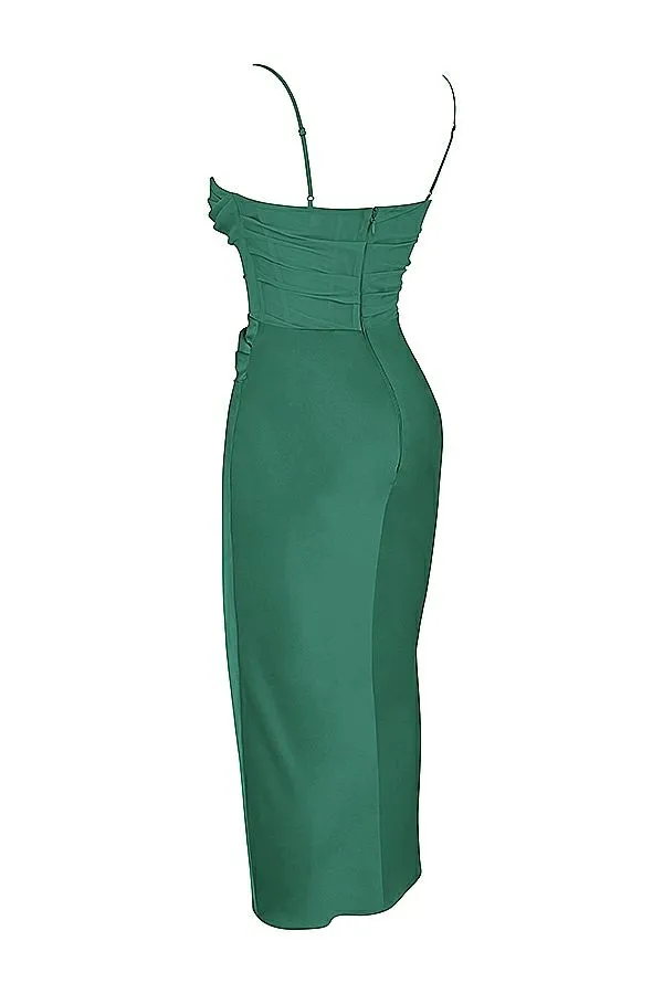 Women Teia Forest Draped Corset Midi Dress House Of CB Dresses Women Teia Forest Draped Corset Midi Dress House Of CB Dresses