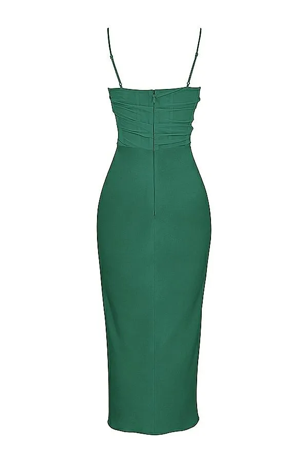 Women Teia Forest Draped Corset Midi Dress House Of CB Dresses Women Teia Forest Draped Corset Midi Dress House Of CB Dresses