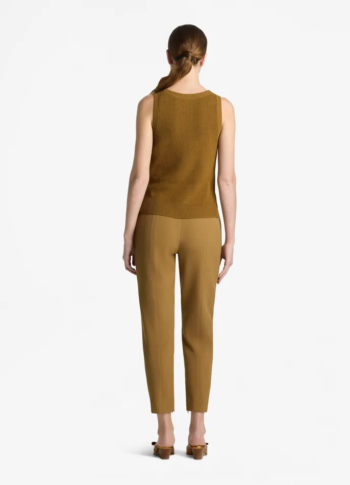 Women Tops and Shells St John Square Neck Rib Knit Shell Hazel Women Tops and Shells St John Square Neck Rib Knit Shell Hazel