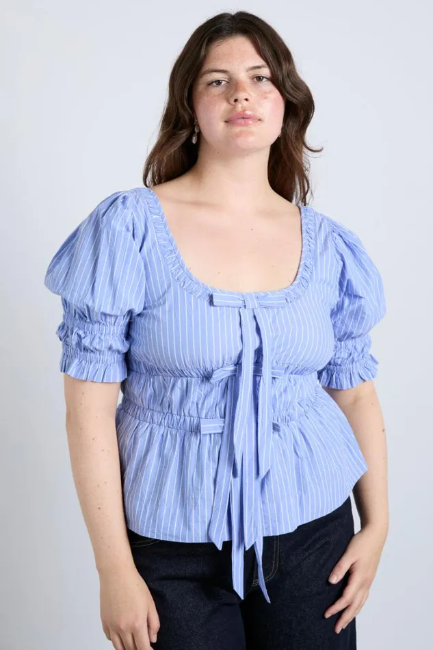 Women Tops Damson Madder Bianca Blouse 8211 Blue